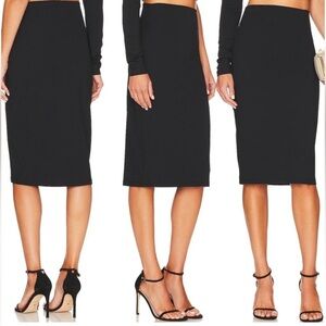 NWT Susana Monaco Core Support Pull on Pencil Slim High Waisted Black Skirt XL